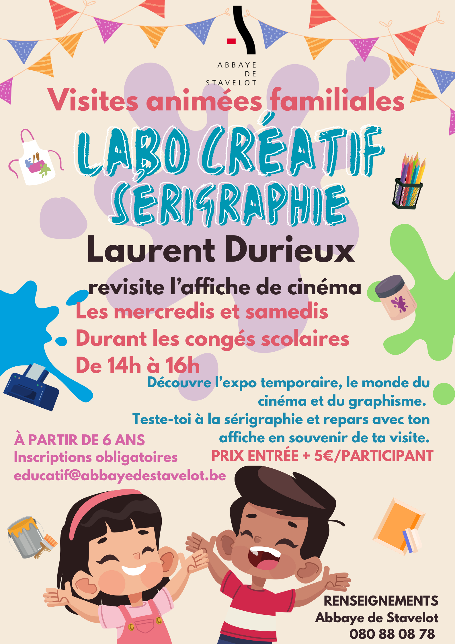 Image Visites animées familiales avec labo créatif sérigraphie