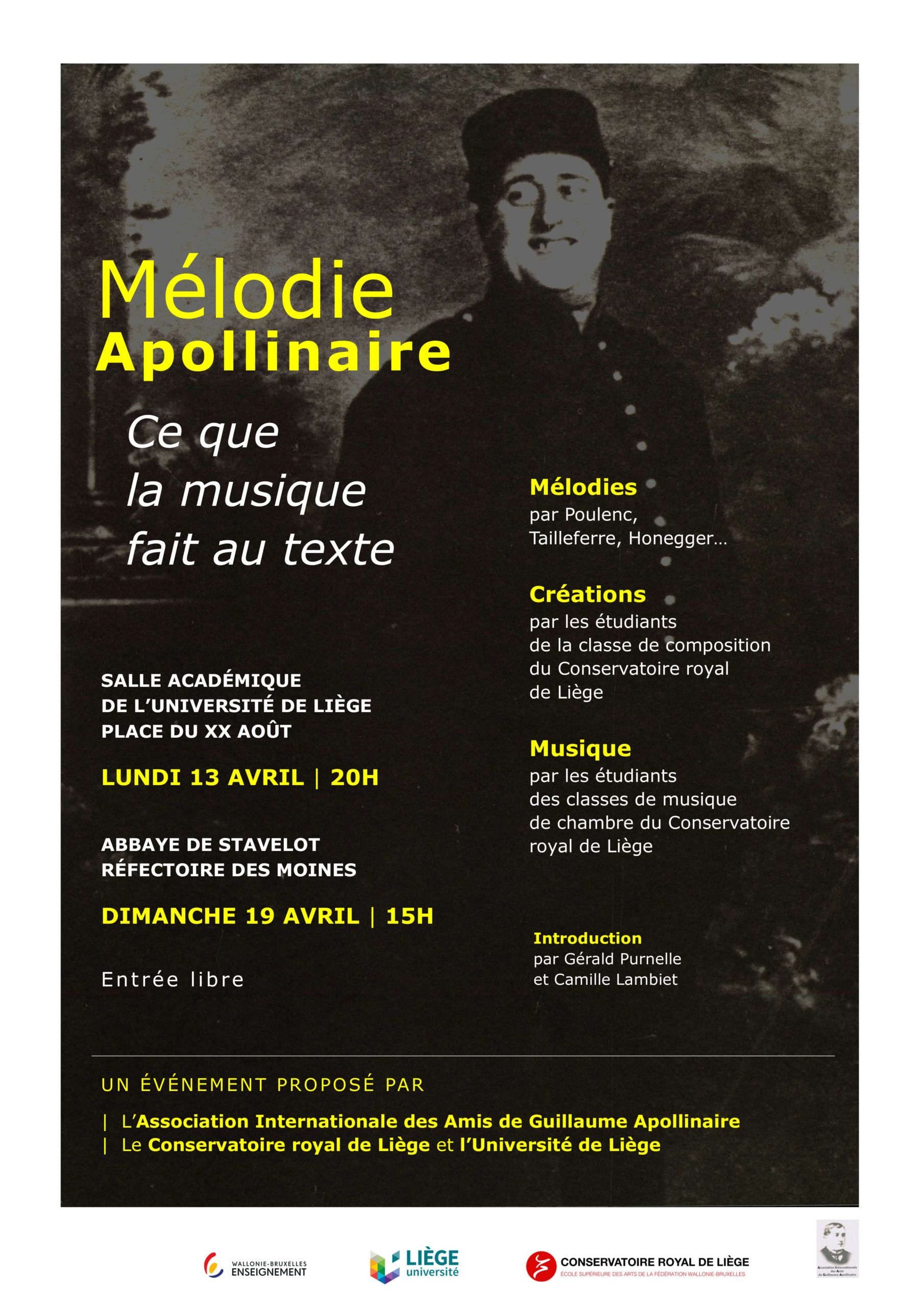 Image Concert gratuit – Mélodie Apollinaire ; ce que la musique fait au texte